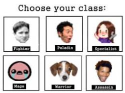 Choose your (TWITCH) class: Meme Template