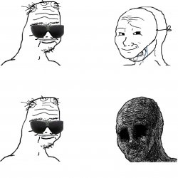 boomer and withered wojak Meme Template