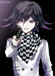 Kokichi with a gun (not my art) Meme Template