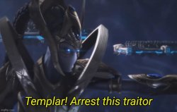 Templar arrest this traitor Meme Template