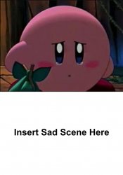 Kirby's Sad Reaction Meme Template