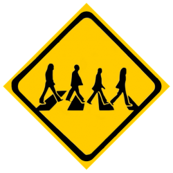 Abby Road sign Meme Template