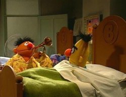 Bert and ernie wake up Meme Template