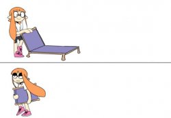 Inkling girl chair Meme Template