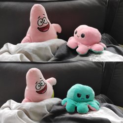 Patrick Star Vs. Octopussy / Kraken Meme Template