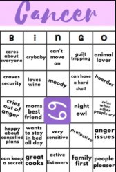 Cancer bingo Meme Template