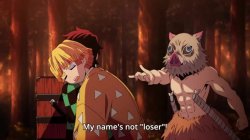 Demon Slayer My name's not "loser"! Meme Template