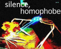 Silence homophobe deep-fried Meme Template