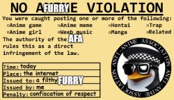 Anti furry violation Meme Template