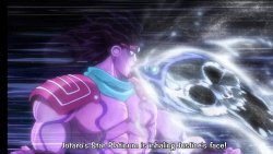 Star Platinum sucks up Justice anime Meme Template