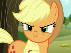 Pissed-Off Applejack (MLP) Meme Template