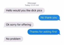 Dick pic etiquette Meme Template