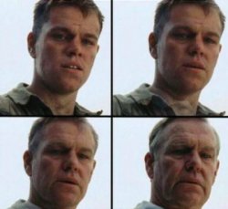 Matt Damon Aging Meme Template