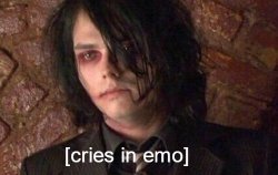 cries in emo Meme Template