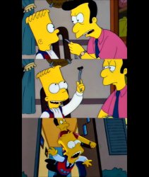 Bart vs Reverendo Alegria Meme Template