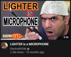 Lighter is microphone Meme Template