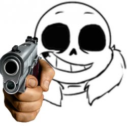 sans pointing you Meme Template