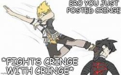 you just posted cringe fight cringe with cringe Meme Template