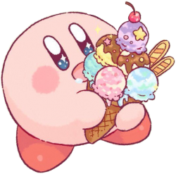 Kirby consuming ice cream Meme Template
