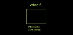 What if Character inflates like Aunt marge? Meme Template