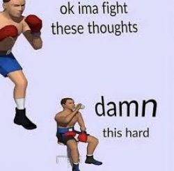 ok ima fight these thoughts Meme Template