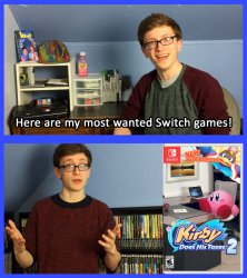 scott the woz here are my most wanted switch games Meme Template