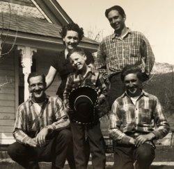 Four Brothers and Mother - 1945 Montana Meme Template