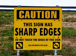 Beware of Sharp Sign Meme Template