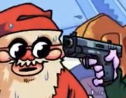 Santa at gunpoint Meme Template