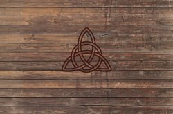 Wooden background with triquetra Meme Template