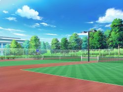 Anime Tennis Court Meme Template