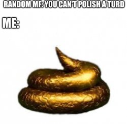 Polished turd Meme Template