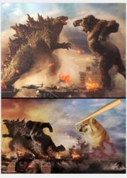 King Kong Vs Godzilla Meme Template