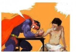 superman arm wrestling Meme Template