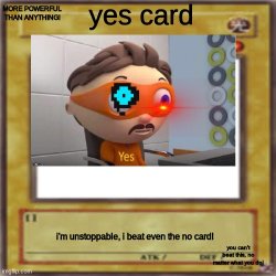yes card Meme Template