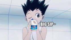 gon drinks bleach Meme Template