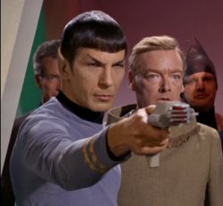 Spock Pointing A Weapon Meme Template