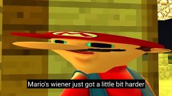 Marios weiner just got a little bit harder Meme Template