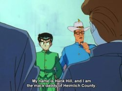 Yu Yu Hakusho Hank Hill Meme Template