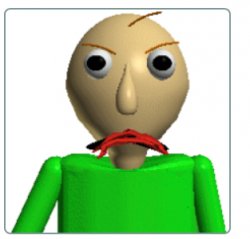 Baldi is angry at you Meme Template