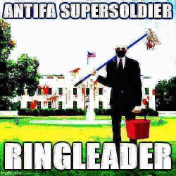 Antifa supersoldier ringleader deep-fried 1 Meme Template