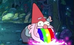 Gravity falls gnome rainbow barf Meme Template