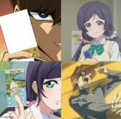 Nozomi draws a card Meme Template