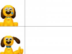 Sad progressbar dog and happy progressbar dog Meme Template