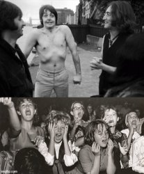 easily impressed beatles fans Meme Template