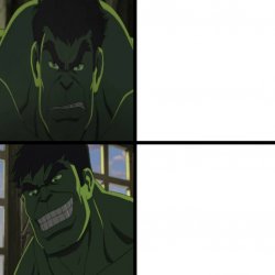 Hulk No/Yes Meme Template