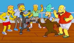 Simpsons Monkey Fight Meme Template
