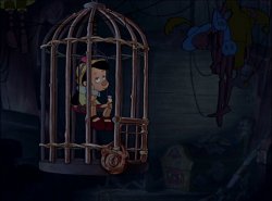 Pinocchio in cage Meme Template