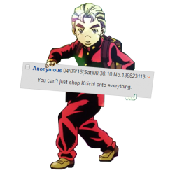 JoJo You can't just shop Koichi onto everything Meme Template