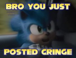 Sonic the Hedgehog Bro you just posted cringe Meme Template